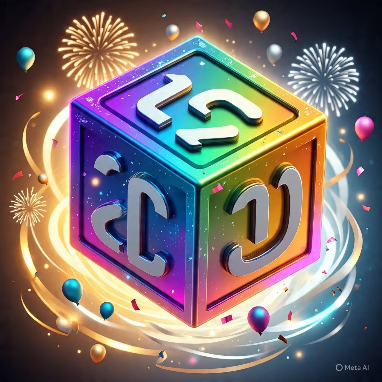 New Years Cube in 3D