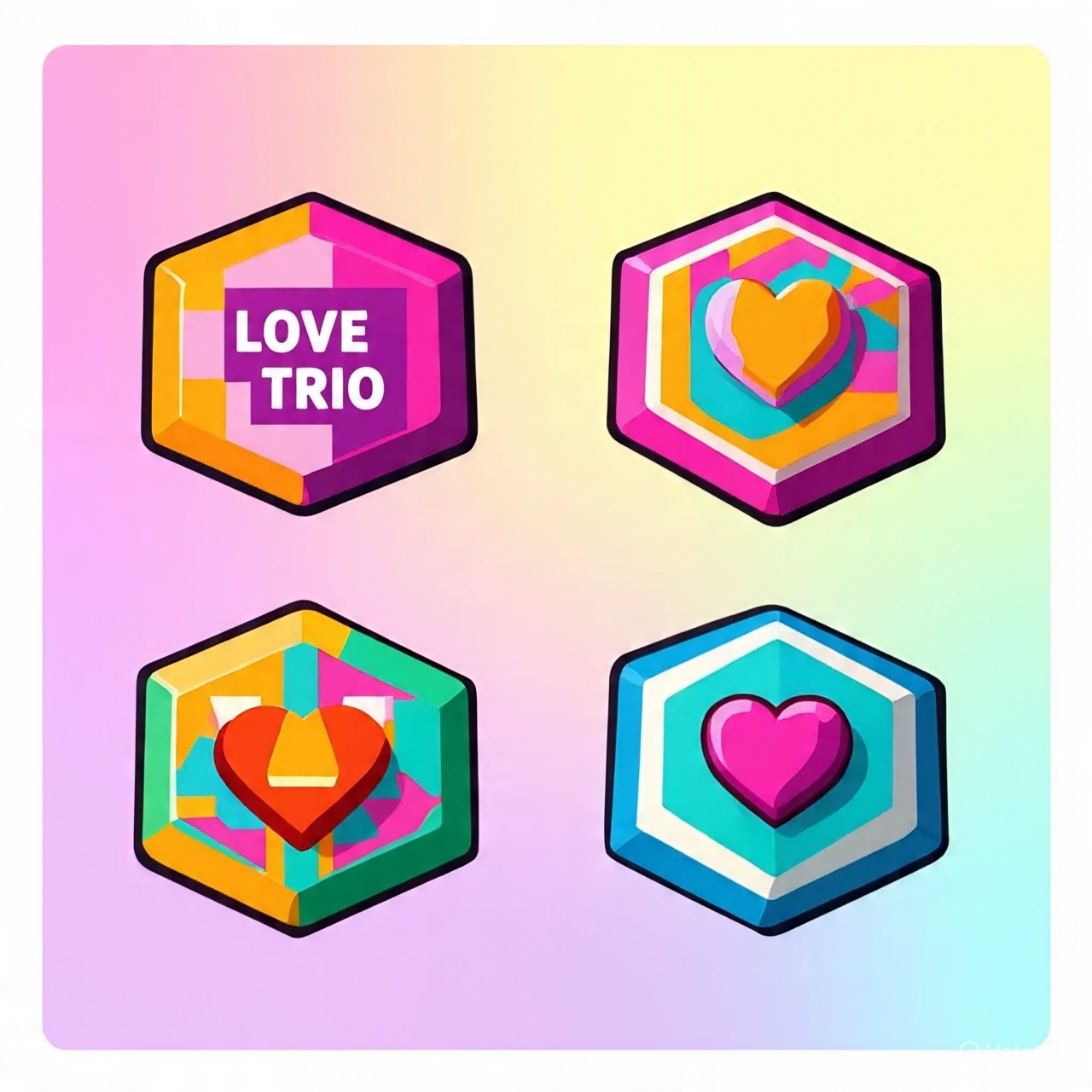 Love Tile Trio